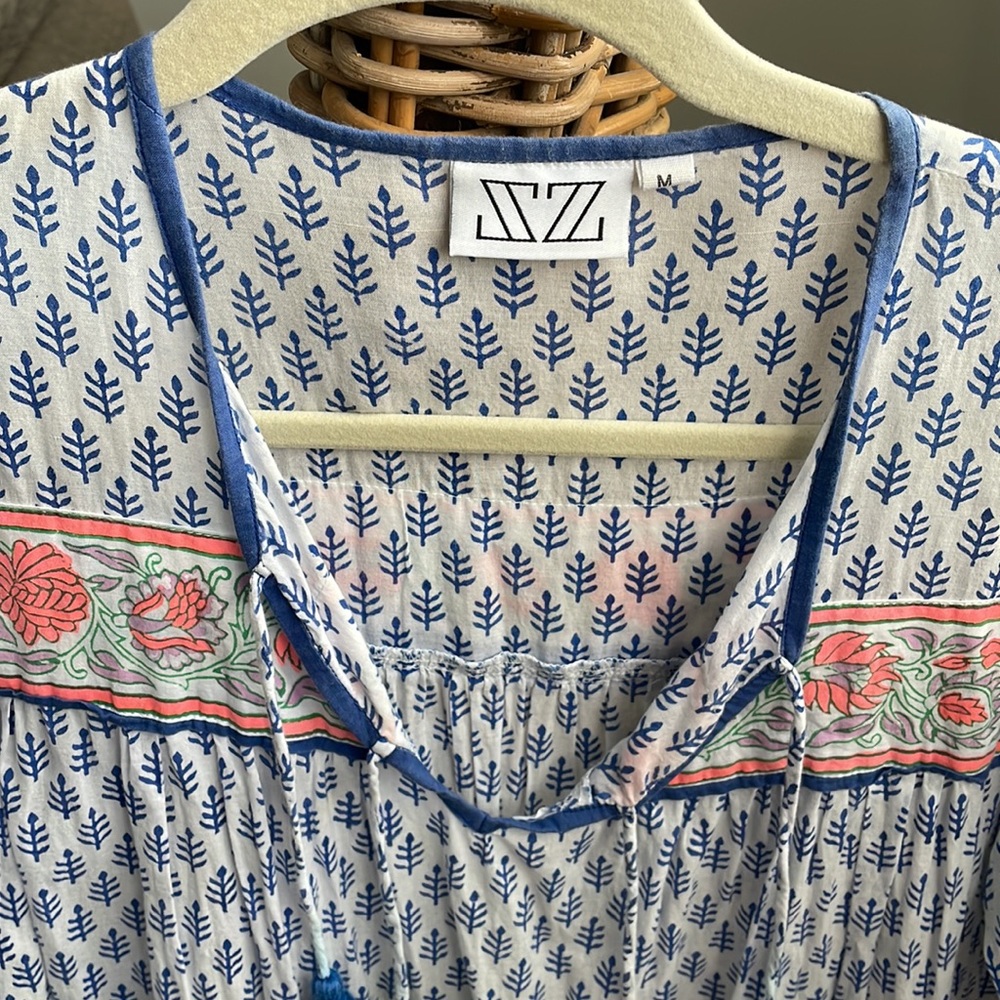 SZ Blockprints Cotton Cover Up Dress - Picture 2 of 7